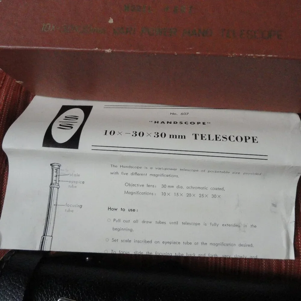 VTG Sans & Streiffe #607 hand telescope W case~ repair